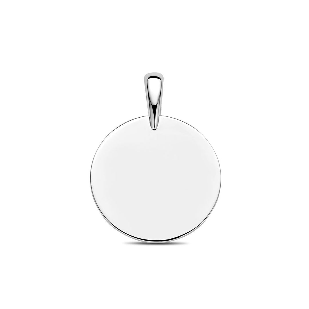 Gerhodineerd 925 zilveren graveerhanger