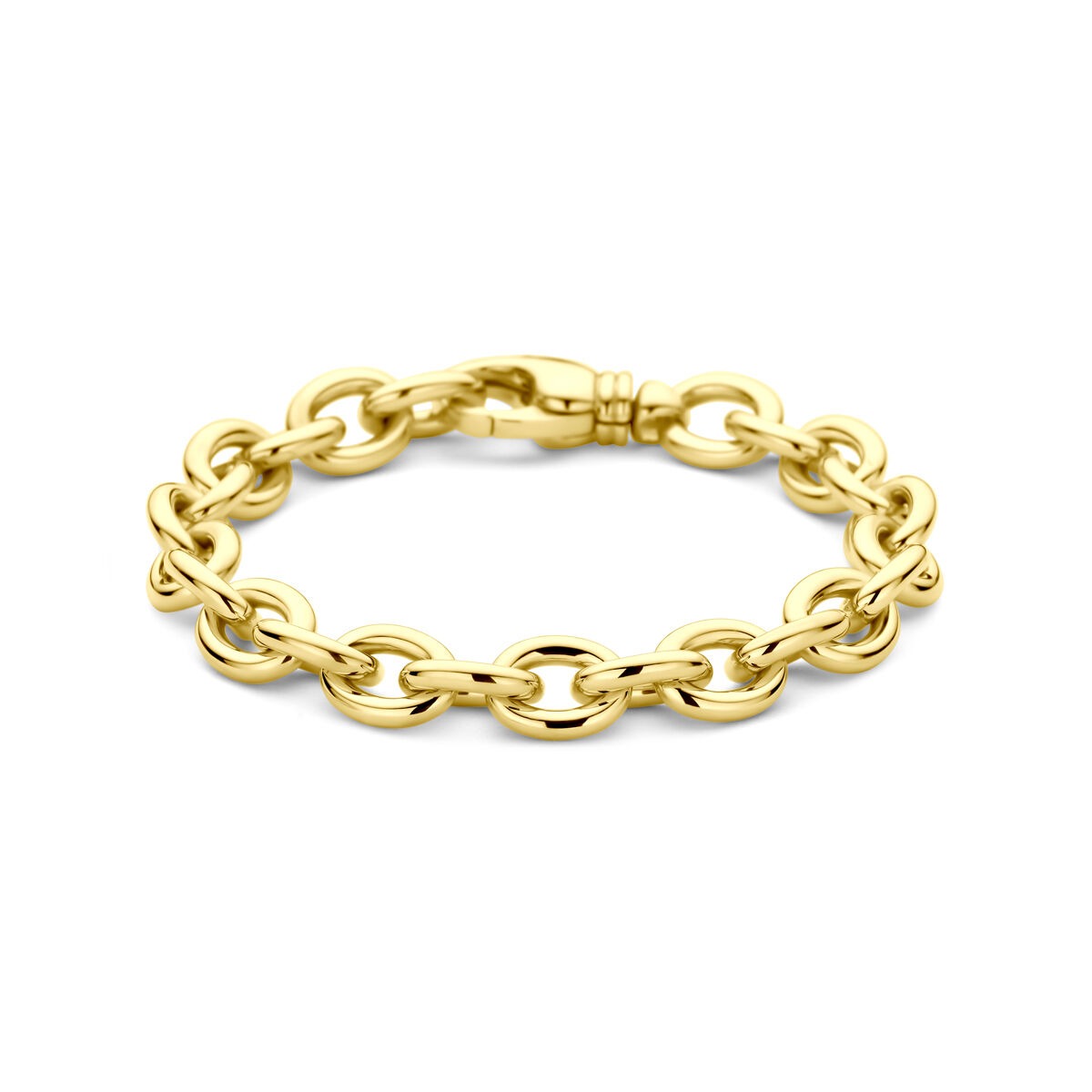 Bracelet en or 14 carats avec maillons en forme d'ancre pour femmes.