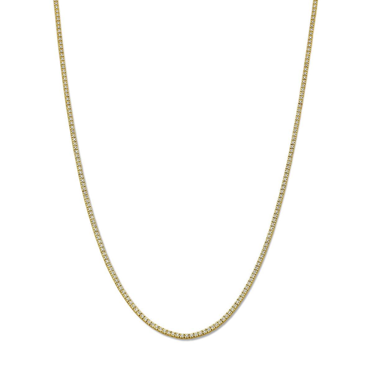 Collier en or jaune 14k avec diamants cultivés en laboratoire de 3,00 ct.