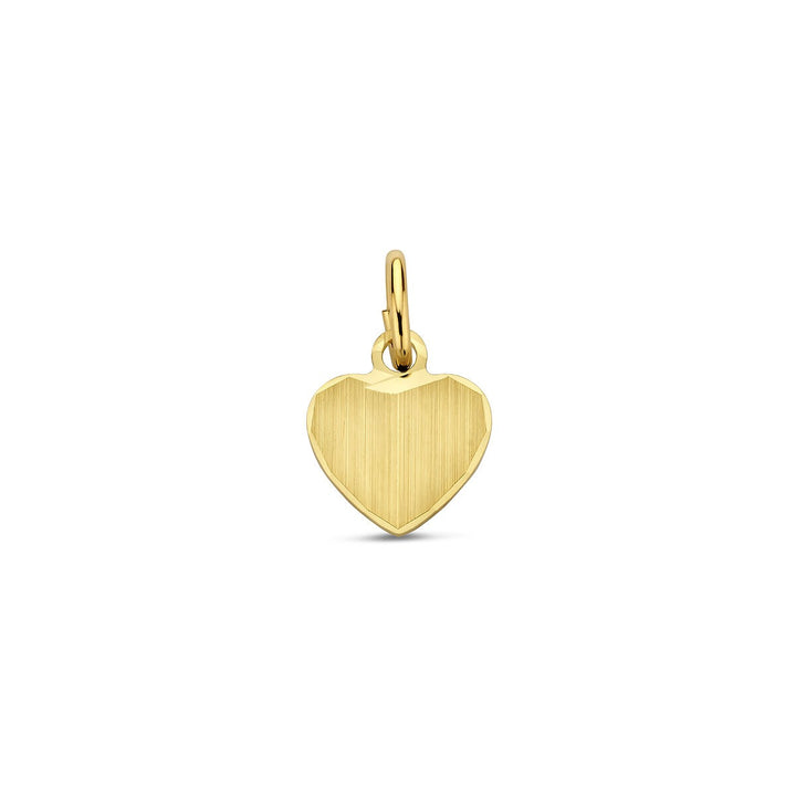 9k Geelgouden hartje graveer hanger