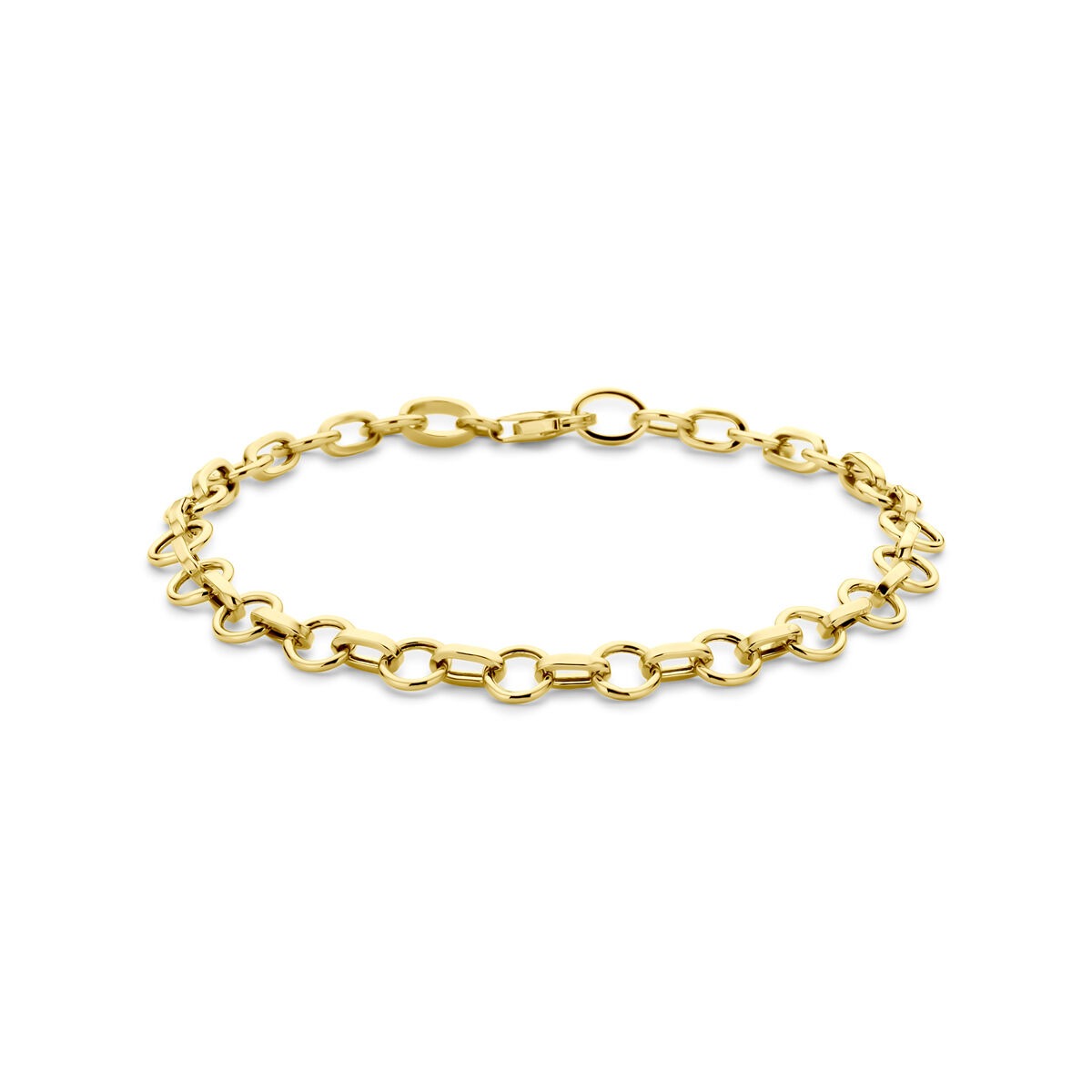 Bracelet en or 14 carats avec maillons en forme d'ancre de 6 mm.