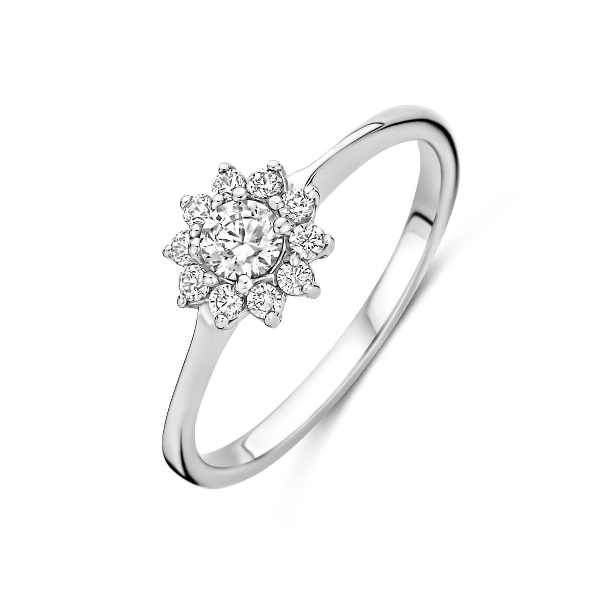Bague en Argent 925 Rhodiée avec Zircone – Élégance Subtile pour Femme