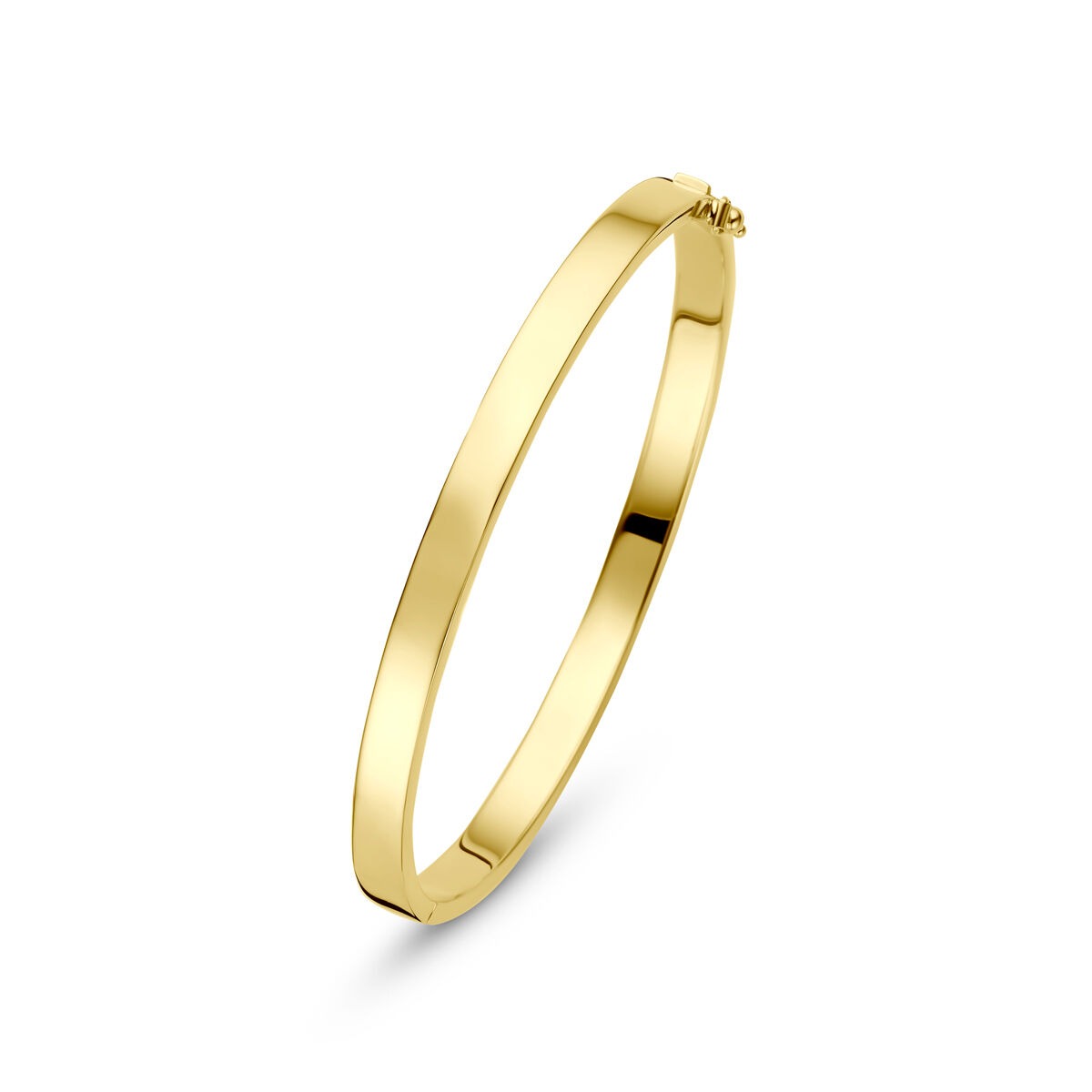 Bracelet jonc en or jaune 9 carats avec un design lisse et épuré.