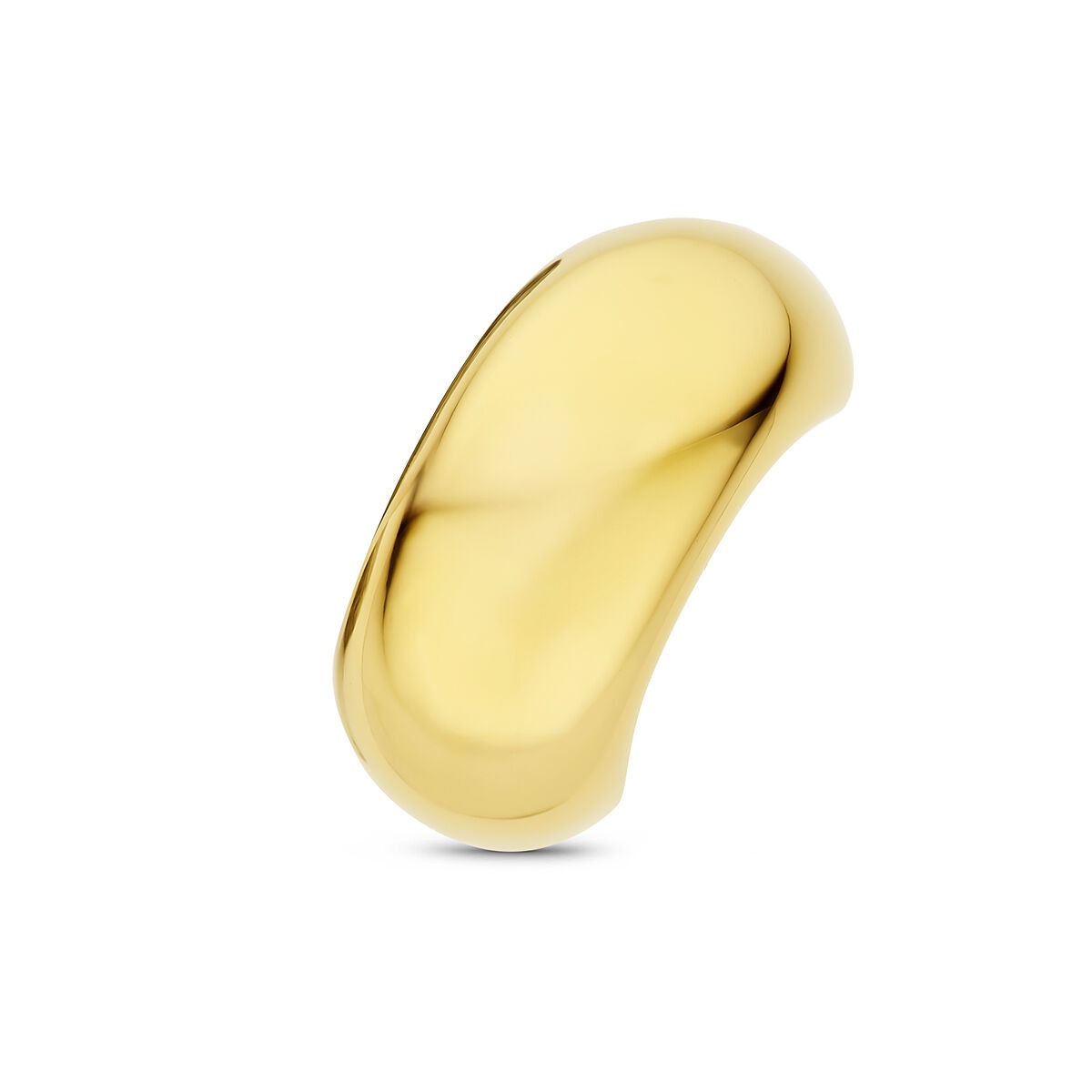 Bracelet jonc en acier avec plaquage ionique jaune, au design moderne et épuré.