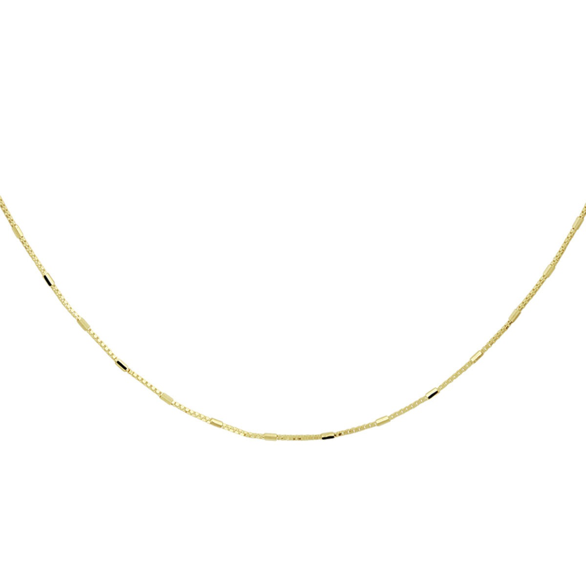 Collier vénitien en or 14 carats avec des barres.
