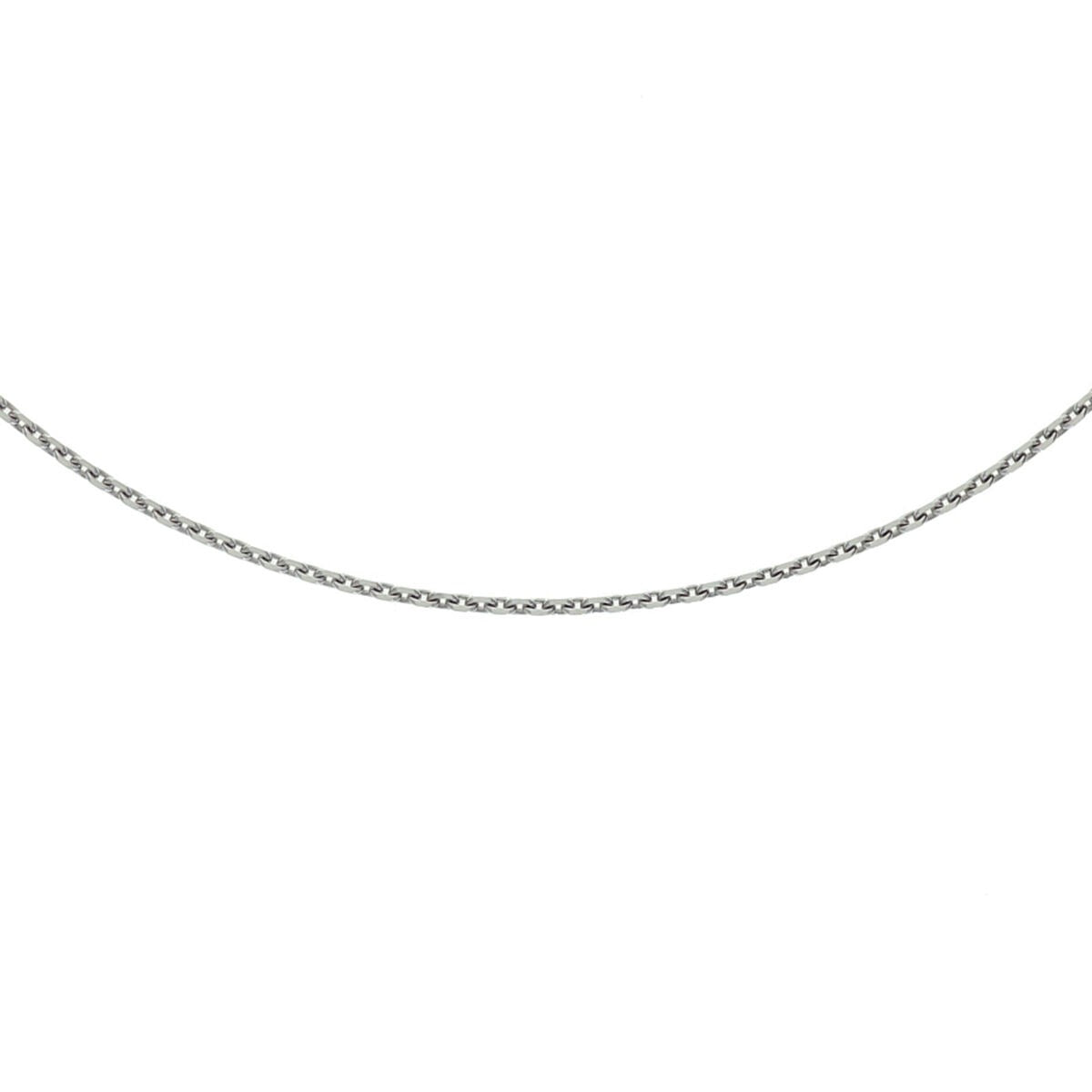 Collier en argent rhodié avec un pendentif en forme d'ancre.