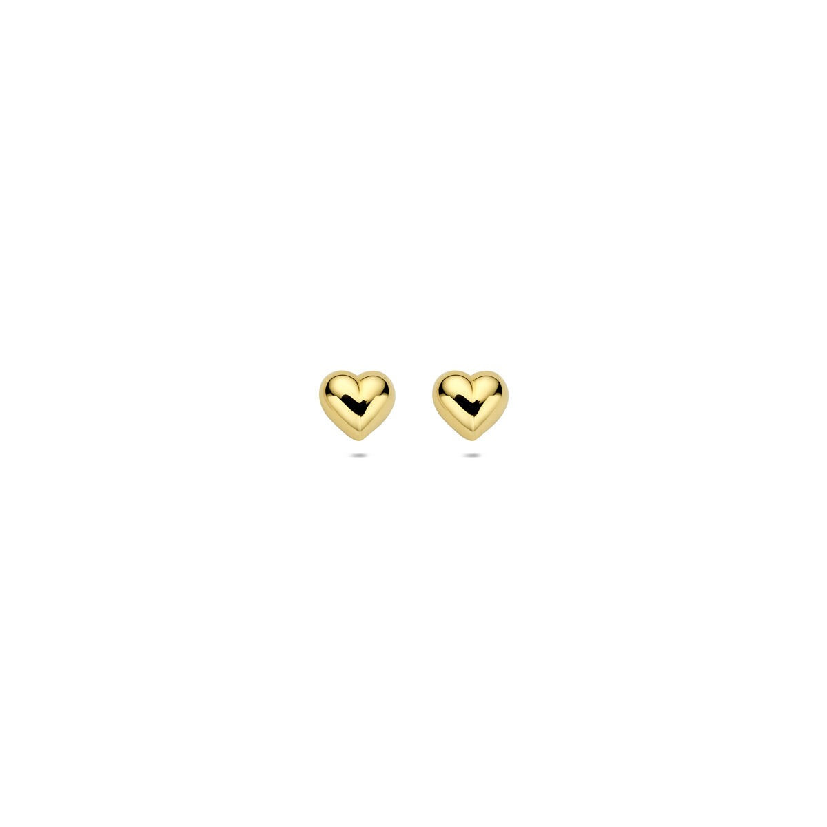 Puces d'oreilles en or en forme de cœur – 14k