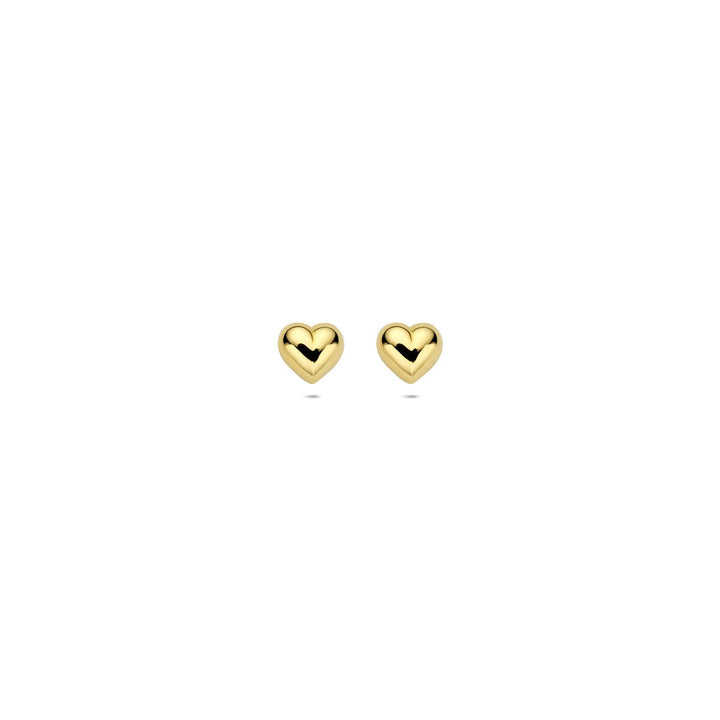 Gouden hart oorknoppen – 14k