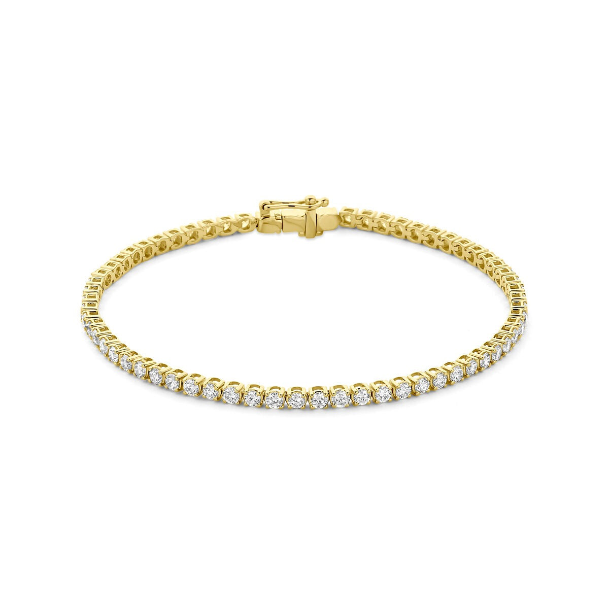Bracelet en or 14 carats avec diamants cultivés en laboratoire.