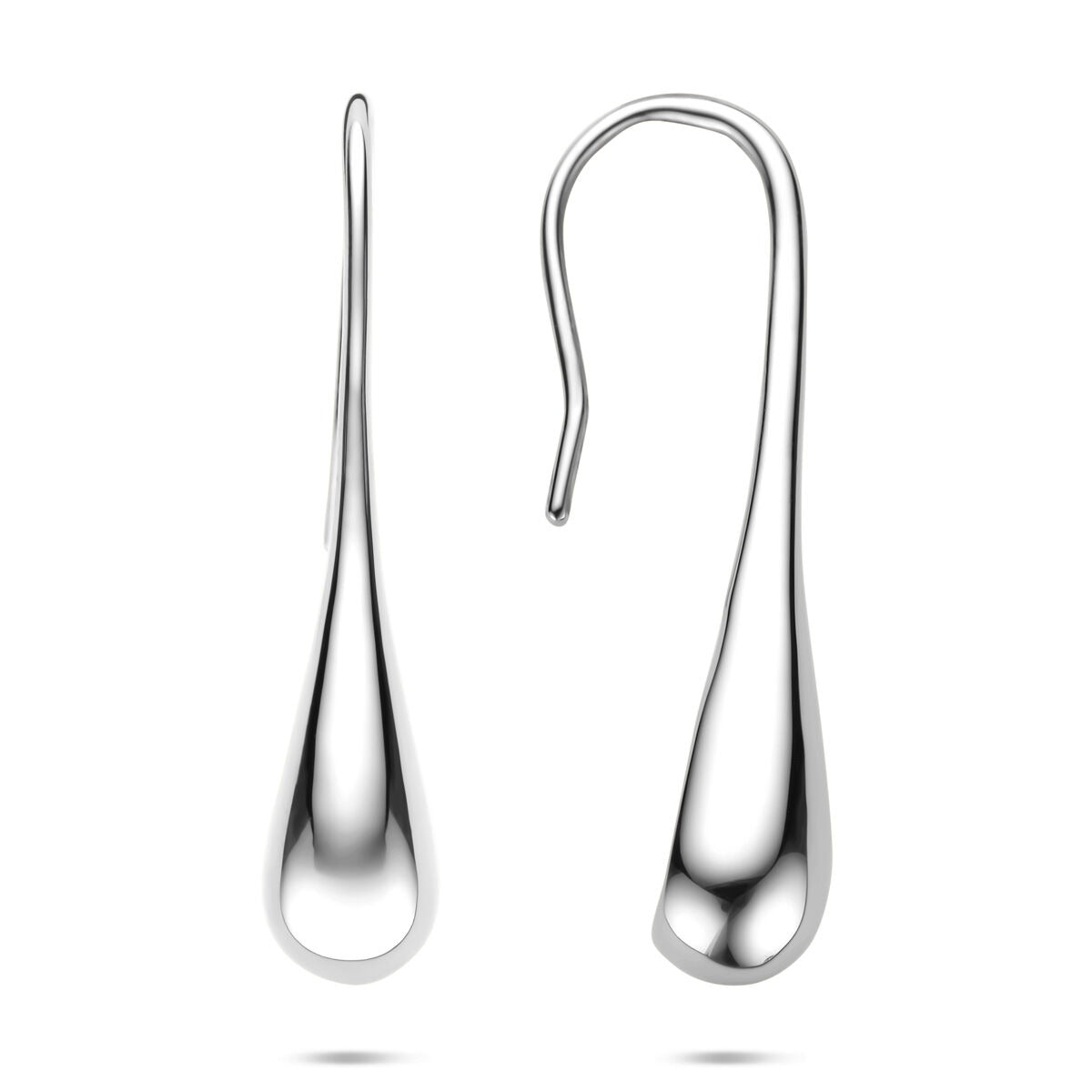 Boucles d'oreilles en argent avec crochet français – rhodié argent 925