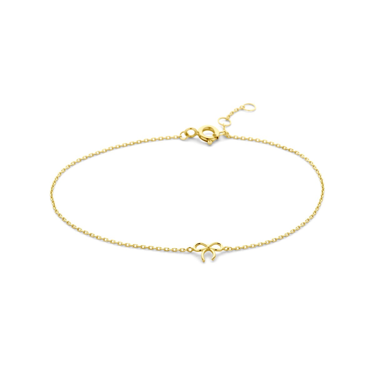 Bracelet en or jaune 14 carats avec motif en forme de nœud.