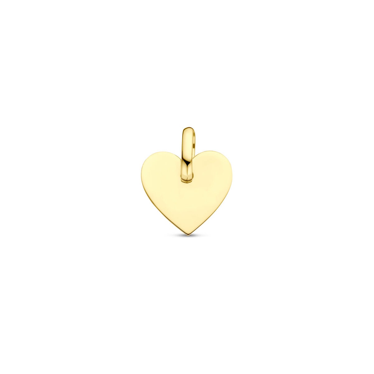 pendentif en or jaune en forme de cœur, 13 mm.