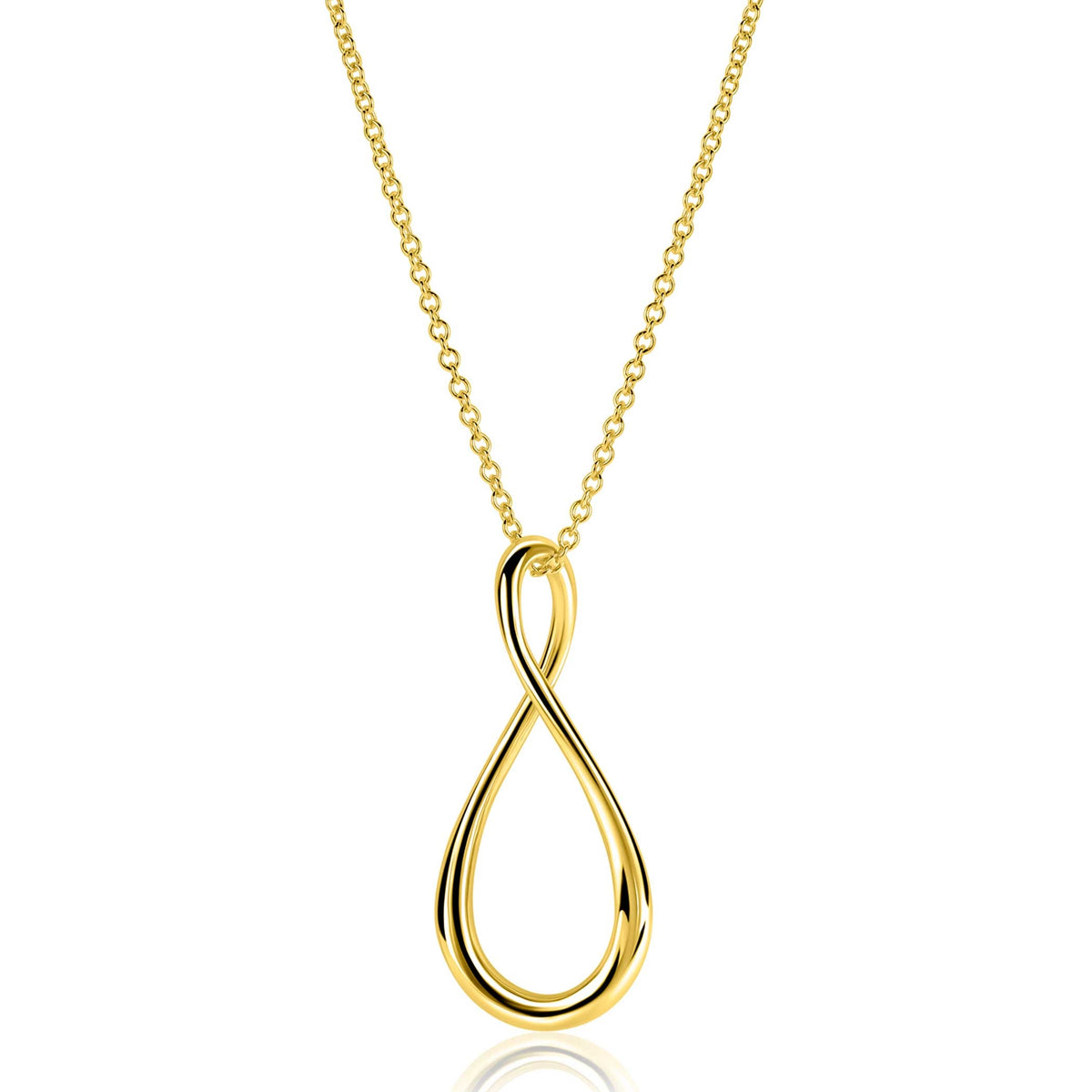 Collier doré avec un pendentif en forme de goutte d'eau.