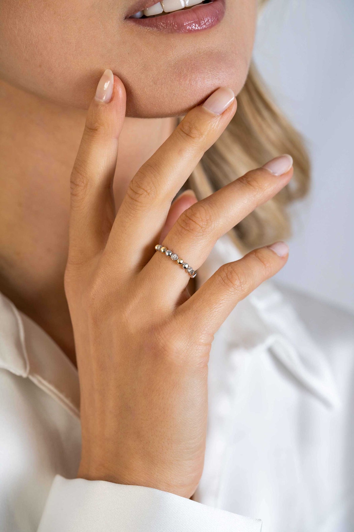 Bague Zinzi en argent plaqué or ZIR2393