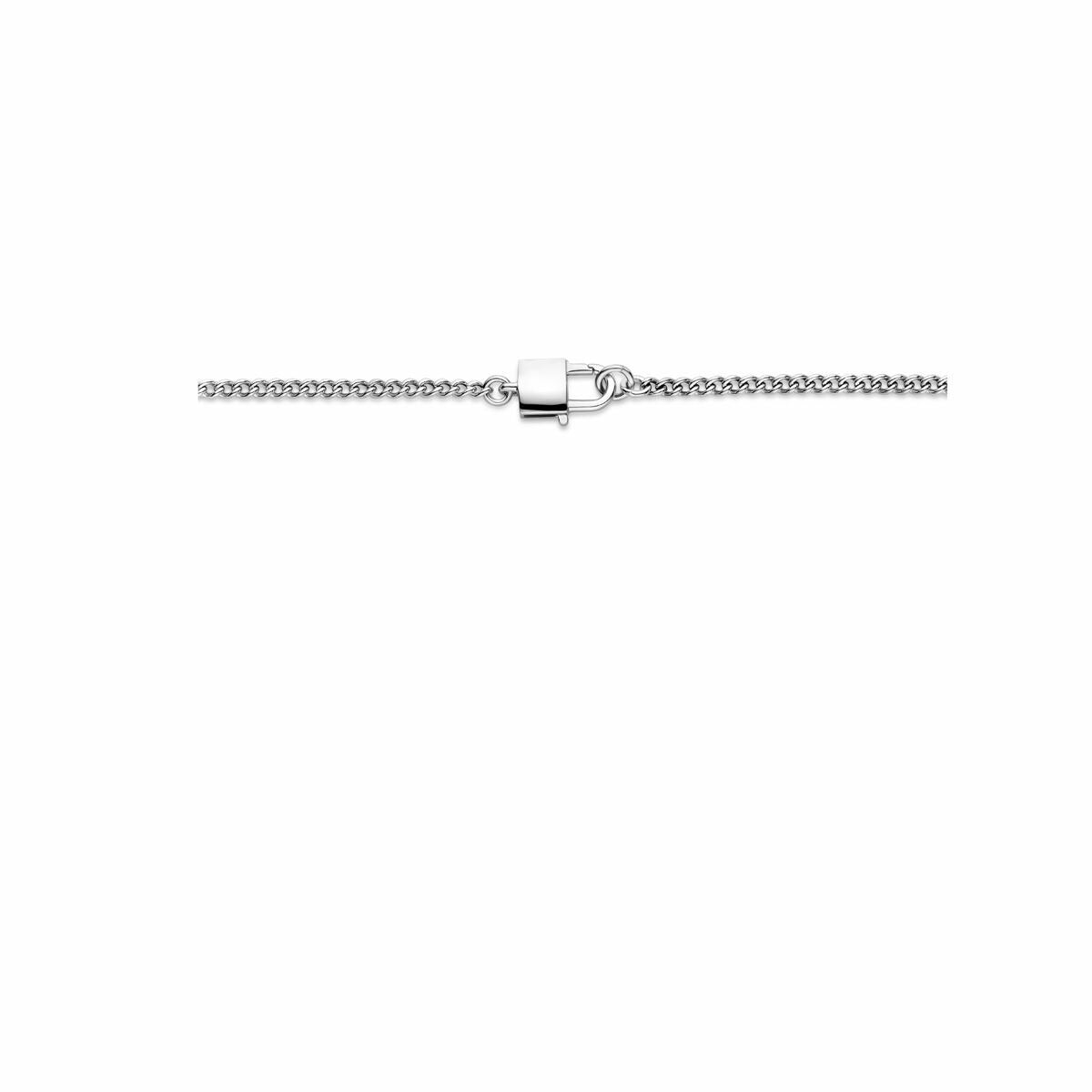 Collier en argent pour femme – collier rhodié avec pendentif à fermoir