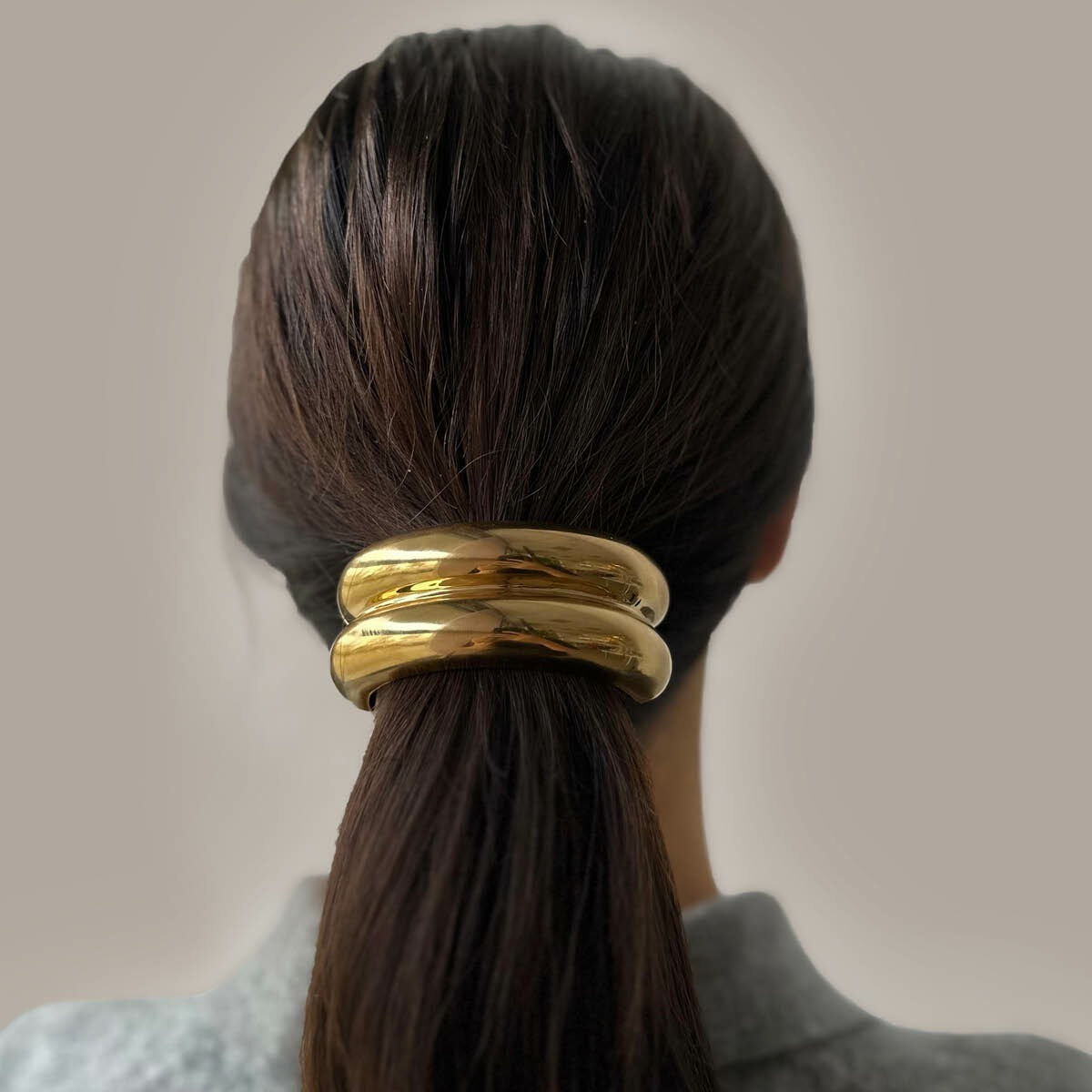 Bracelet de cheveux en acier avec plaquage ionique – 76 mm