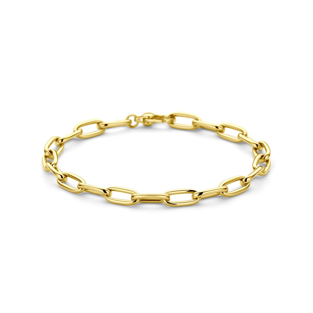 Bracelet en or jaune 14 carats avec maillons en fil de 5,5 mm.