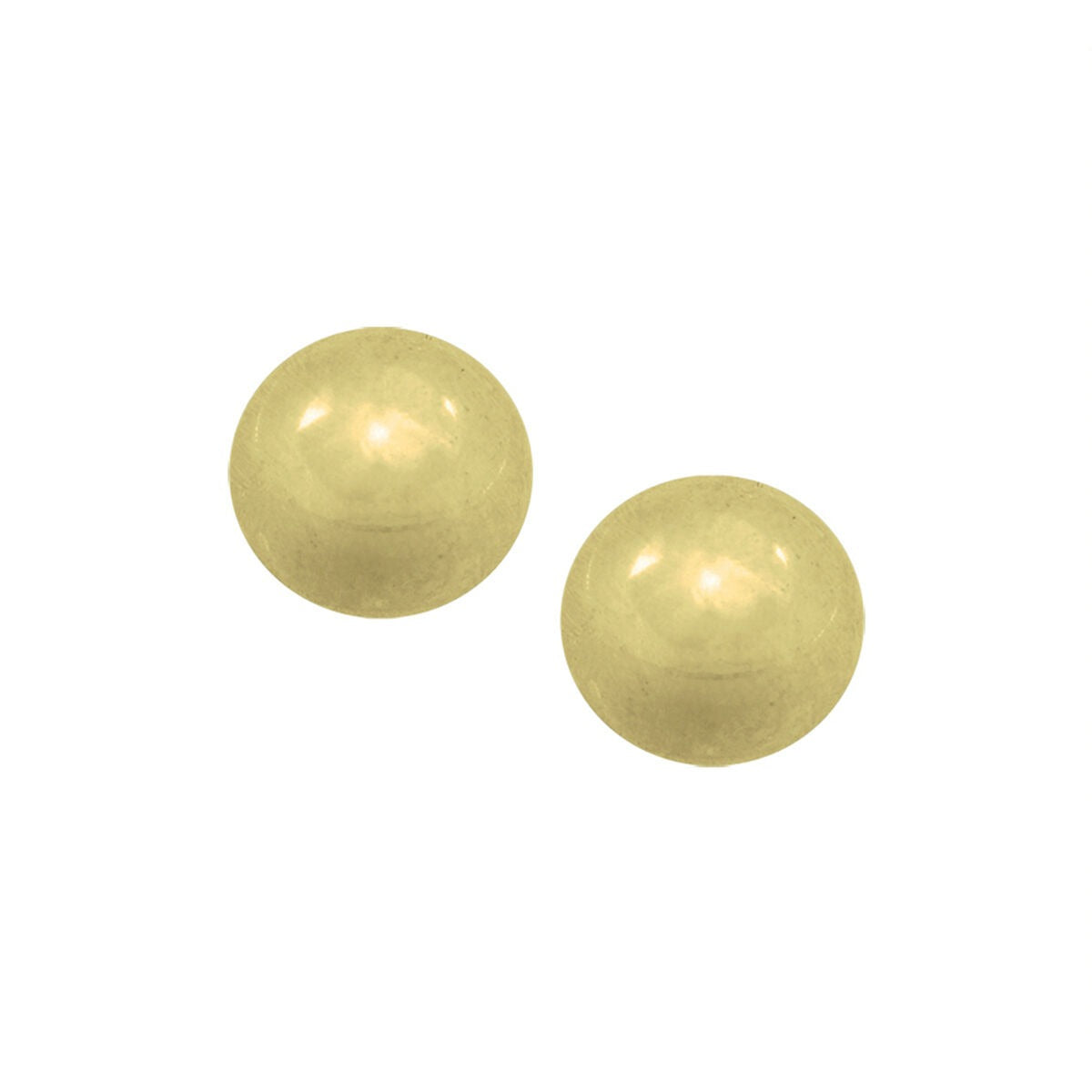 Boucles d'oreilles en métal doré, forme ronde et lisse, vendues par paire.