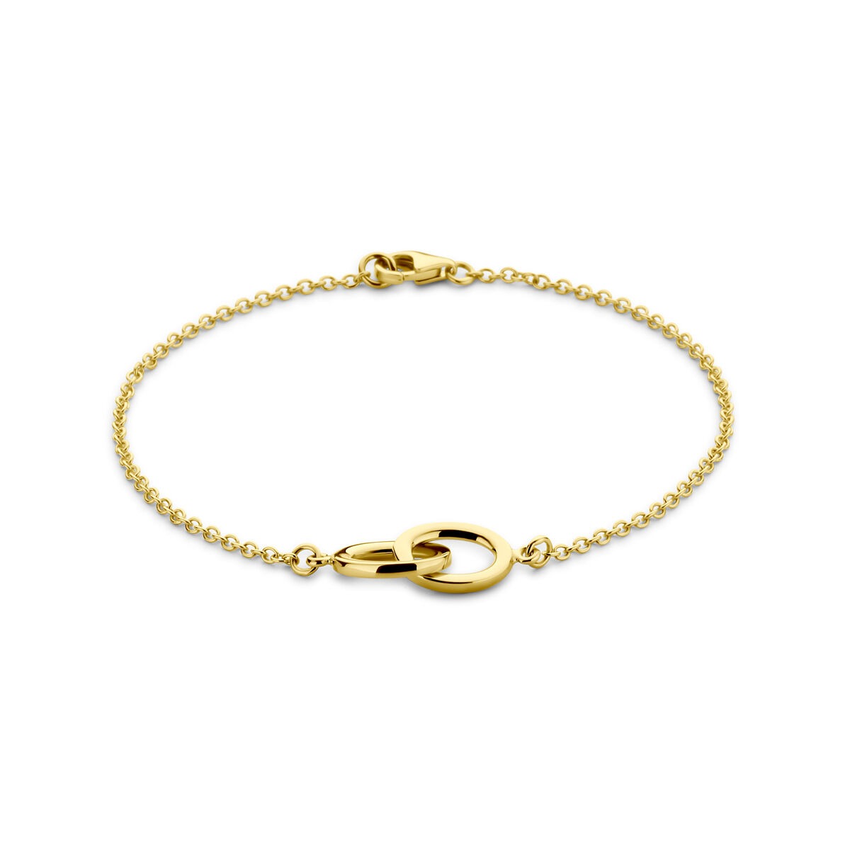 Bracelet en or jaune 14 carats avec maillons ovales.