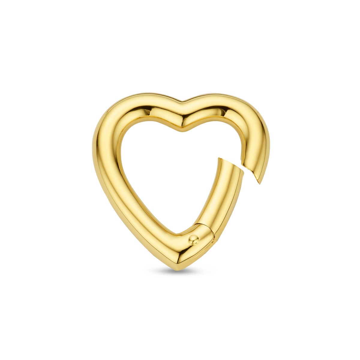 Connector en forme de cœur en or jaune 14 carats.