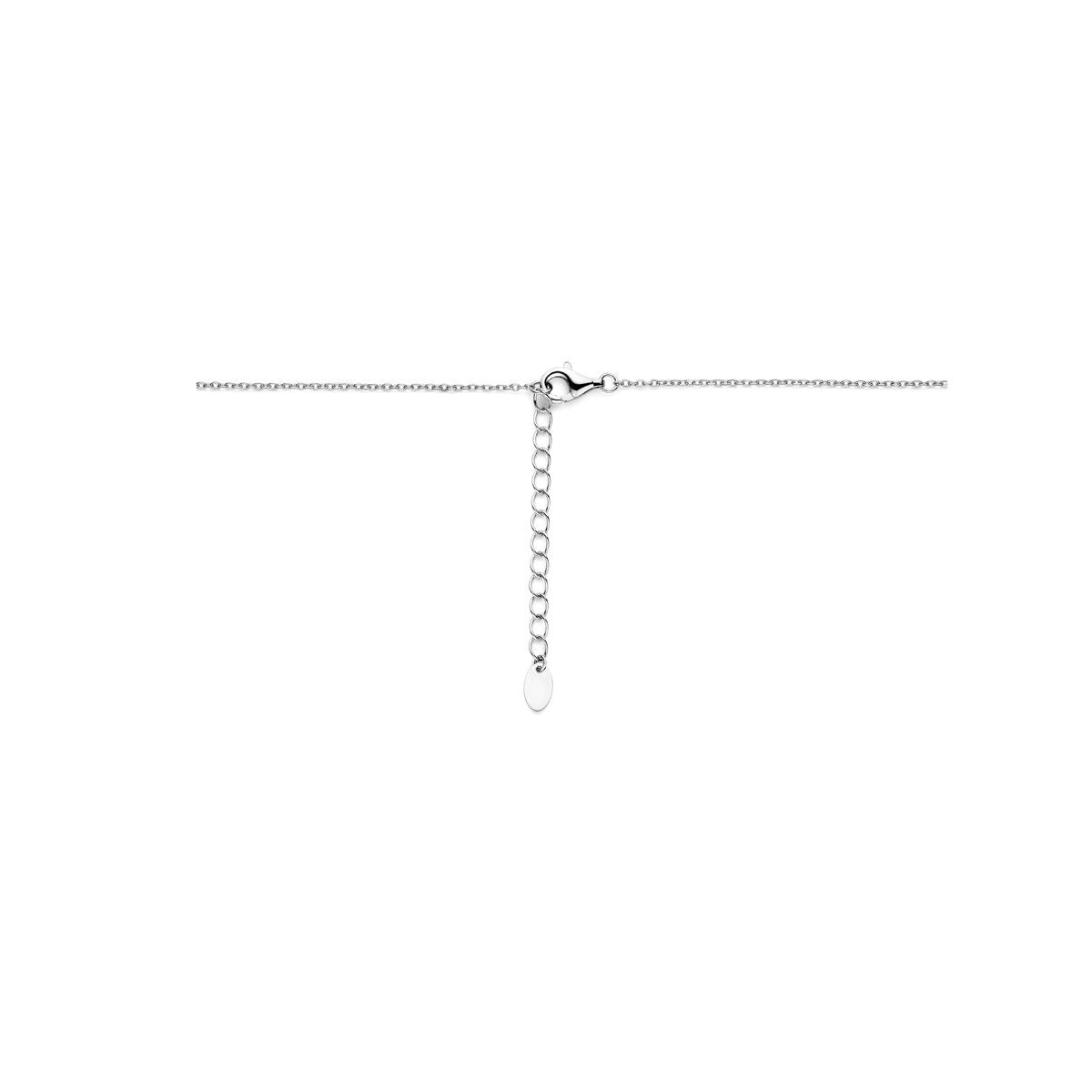 Collier en argent pour femme – collier rhodié avec pendentif en zircone