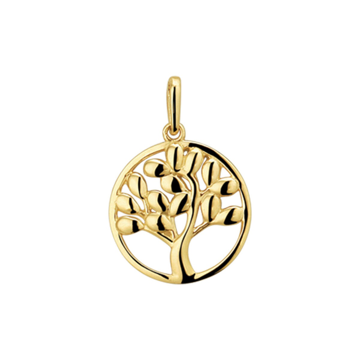 Pendentif en or jaune 9 carats représentant un arbre de vie de 11 mm.
