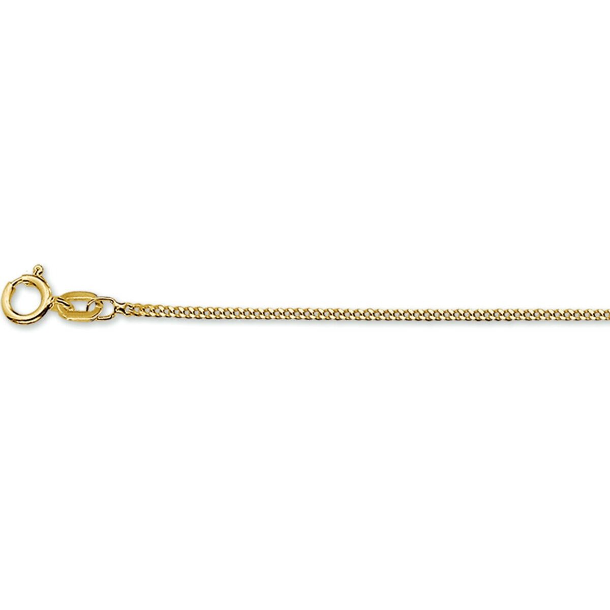 Bracelet en or jaune 14 carats avec maillons gourmette taillés.