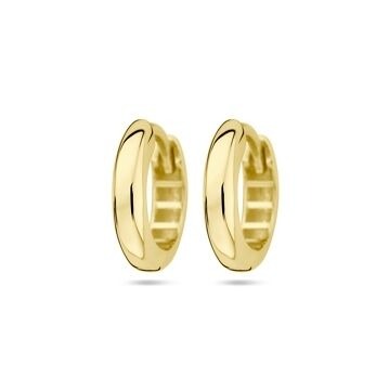 Boucles d'oreilles en or jaune 9 carats, de 12,5 mm avec fermoir à charnière.