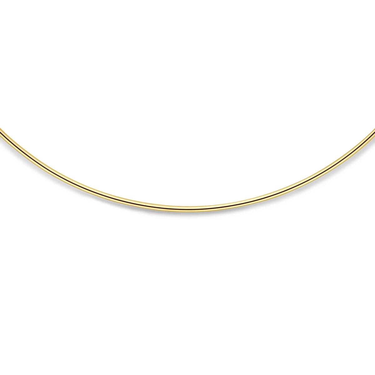 Collier en or 14k sans pendentif avec fermoir à mousqueton 1,5 mm 40 cm