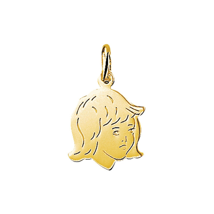 9k geelgouden hanger kinderkopje