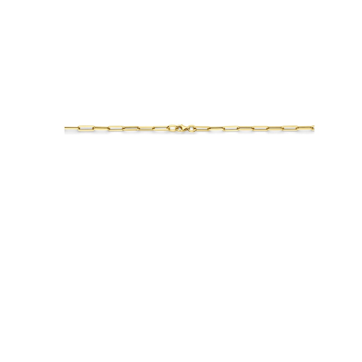 collier en papier clip couleur or jaune – 45 cm