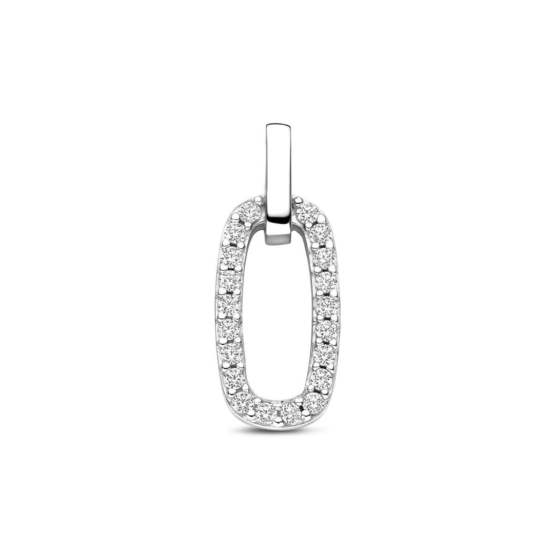 Zilveren hanger met zirkonia entourage 925 gerhodineerd