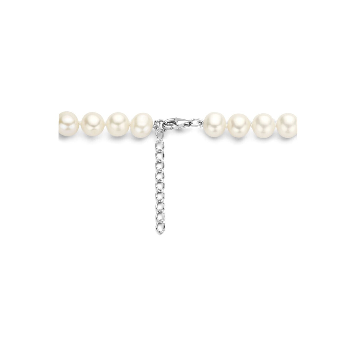 Collier en argent avec perles d'eau douce – rhodié argent 925