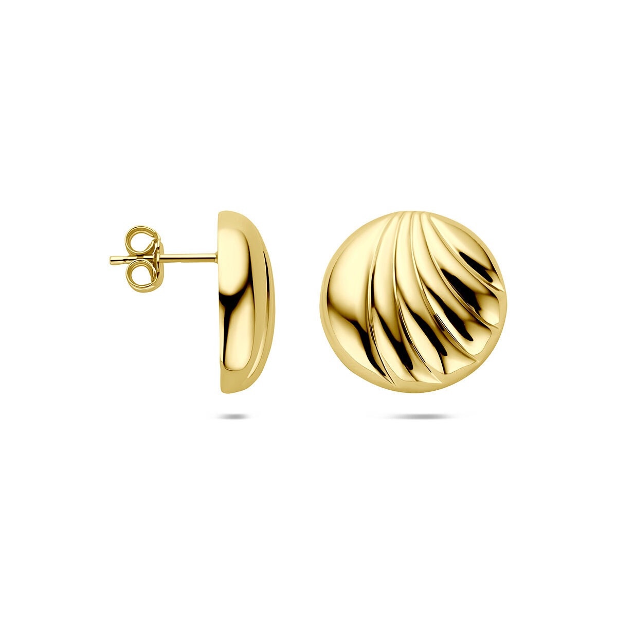 Puces d'oreilles en argent plaqué or 18 mm – boucles d'oreilles statement intemporelles
