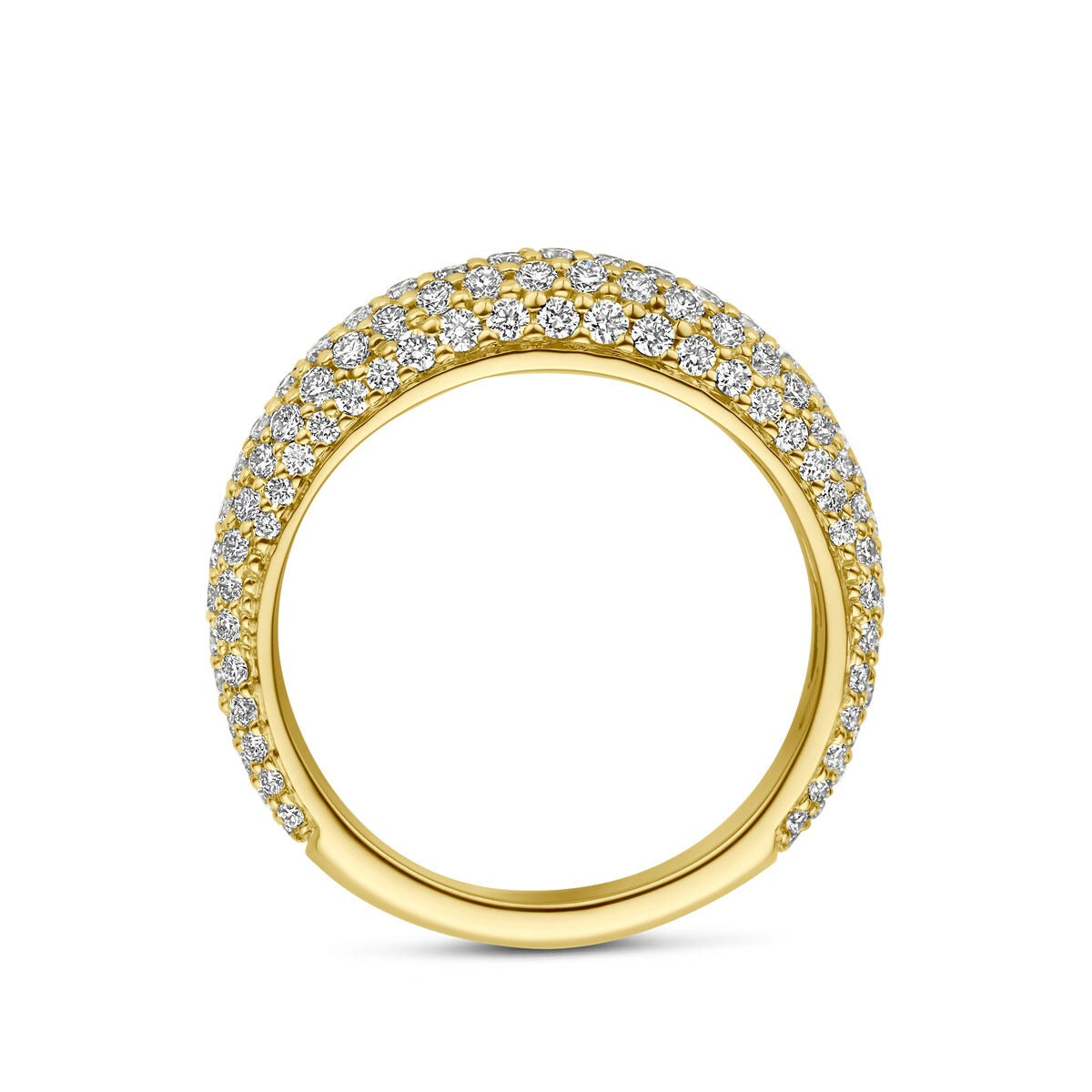 bague en or jaune 14k avec diamant