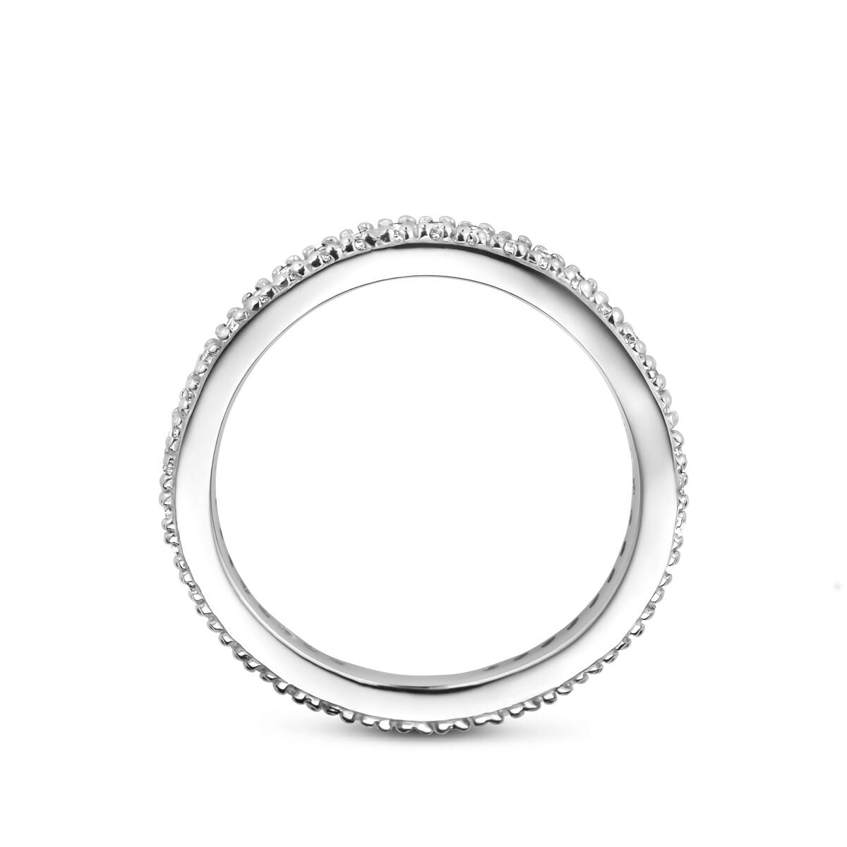Bague pour femme en argent avec zircone – Bague en rhodié