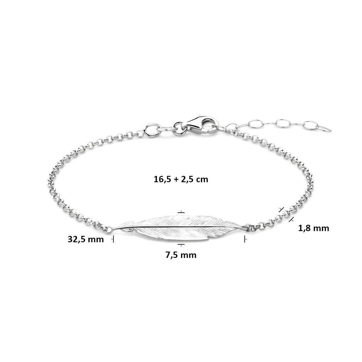 Bracelet en argent avec ressort – rhodié argent 925 (ensemble)