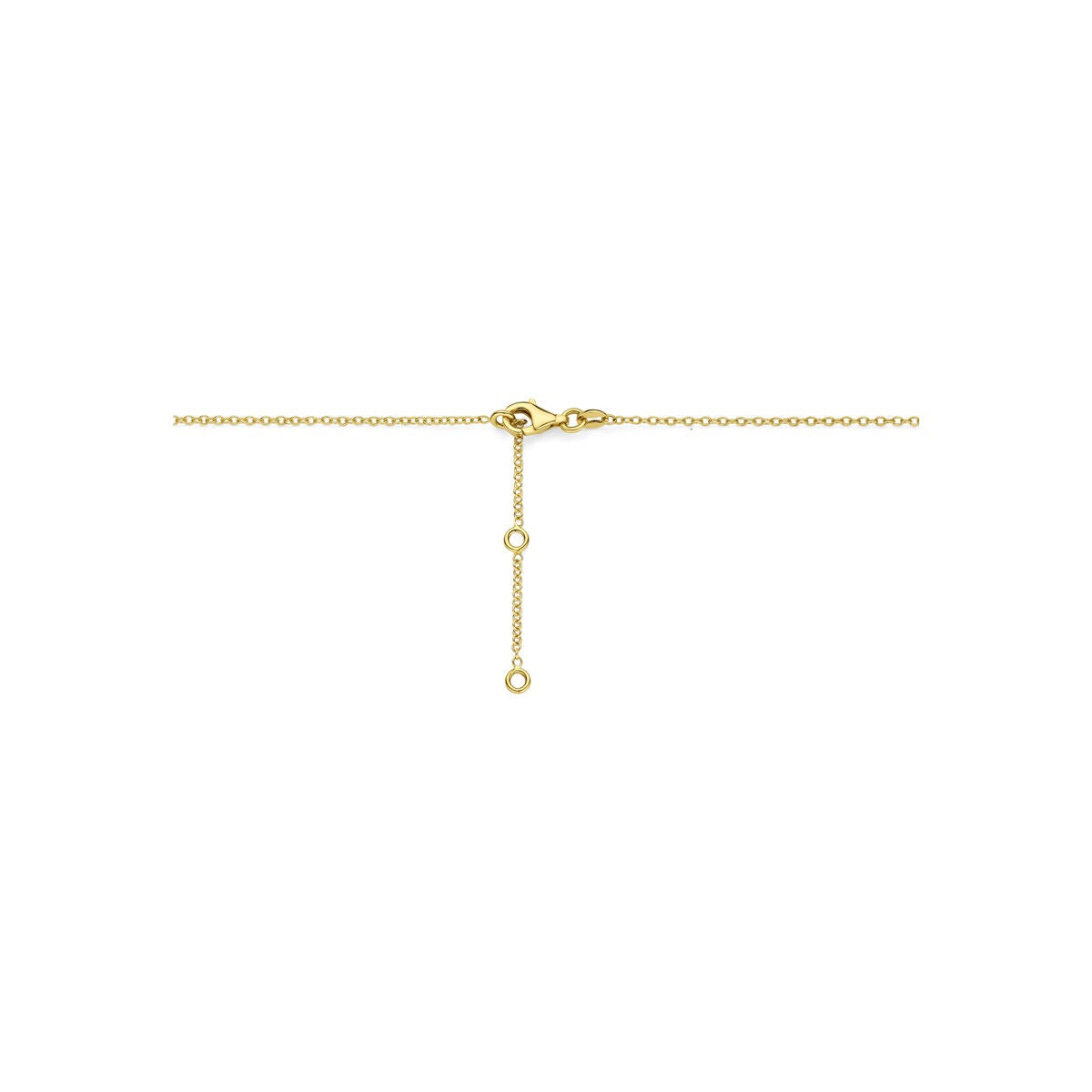 collier en or jaune 14k avec perles et topaze London Blue