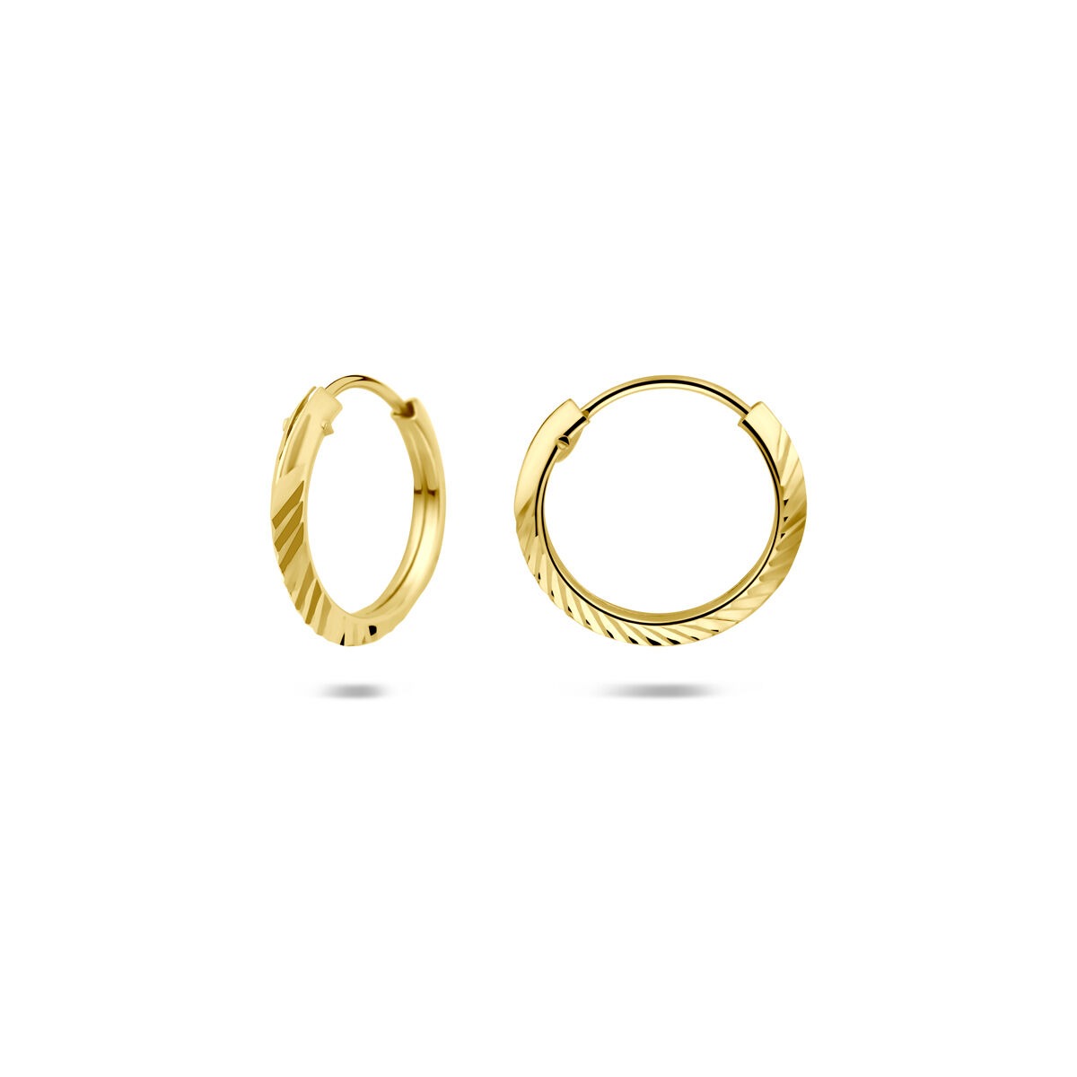 Créoles en or 14k avec fermoir à charnière – 1,5 mm