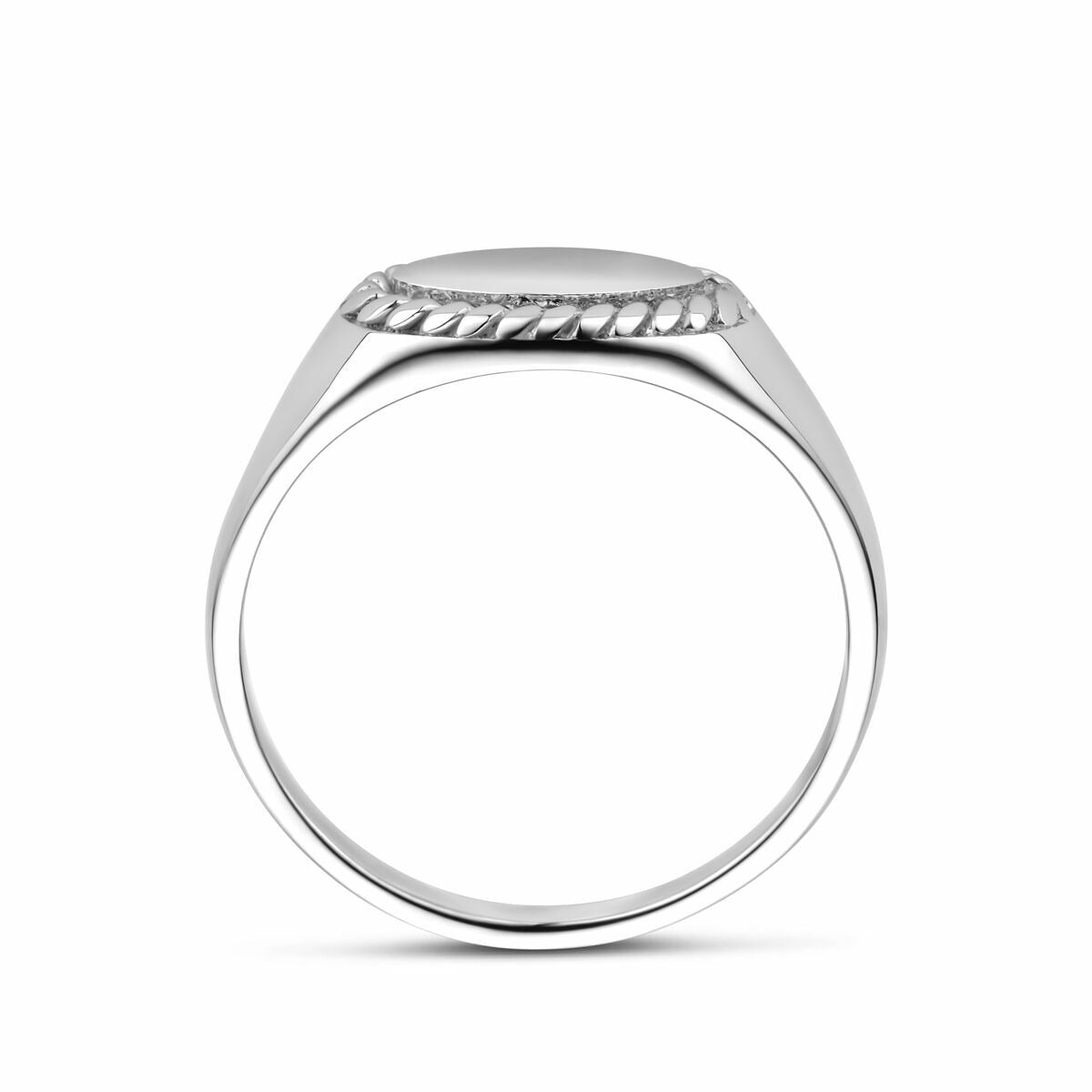 Bague chevalière pour femme – rhodié argent 925