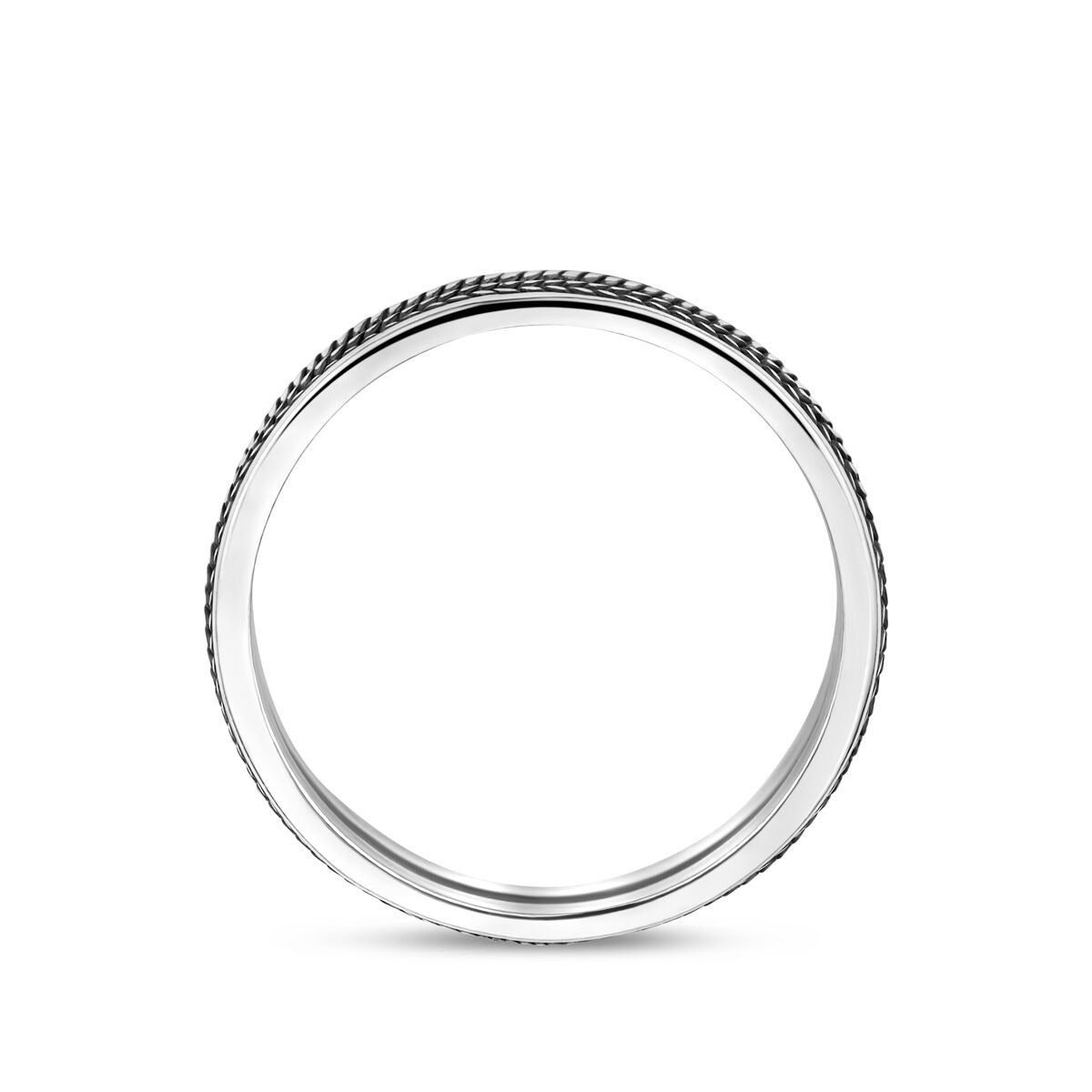 Bague pour homme en argent oxydé – 7mm de large