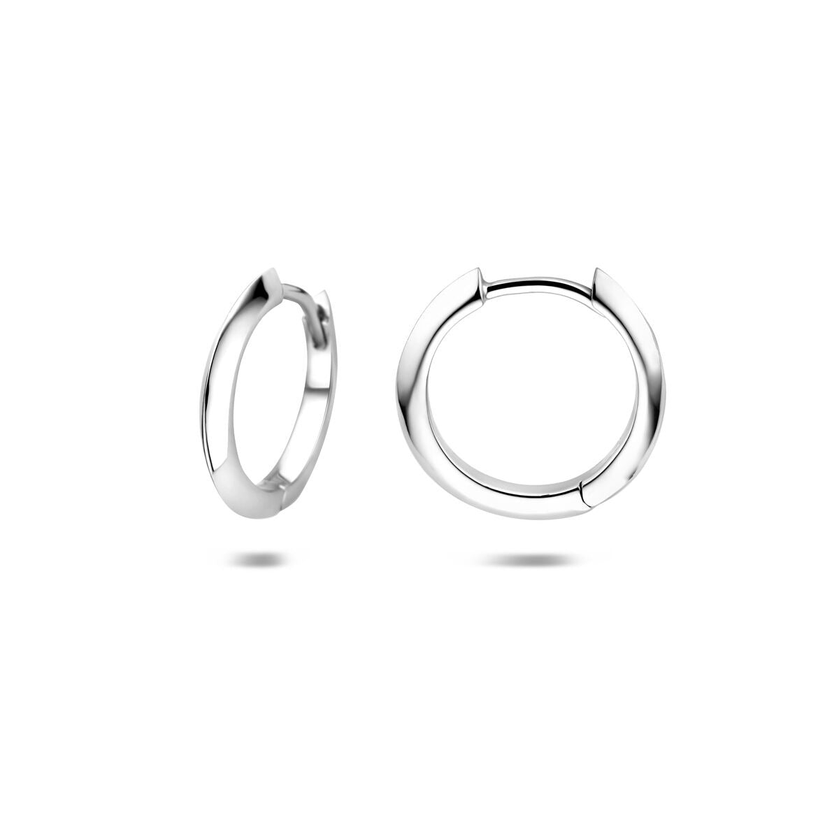 Créoles rhodiées en argent pour femme 15 mm