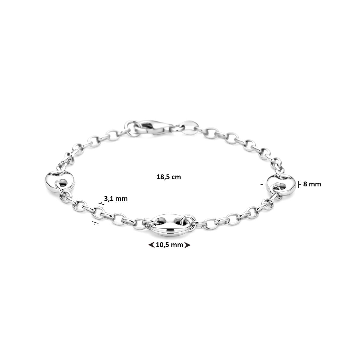 Bracelet ancre en argent pour femme
