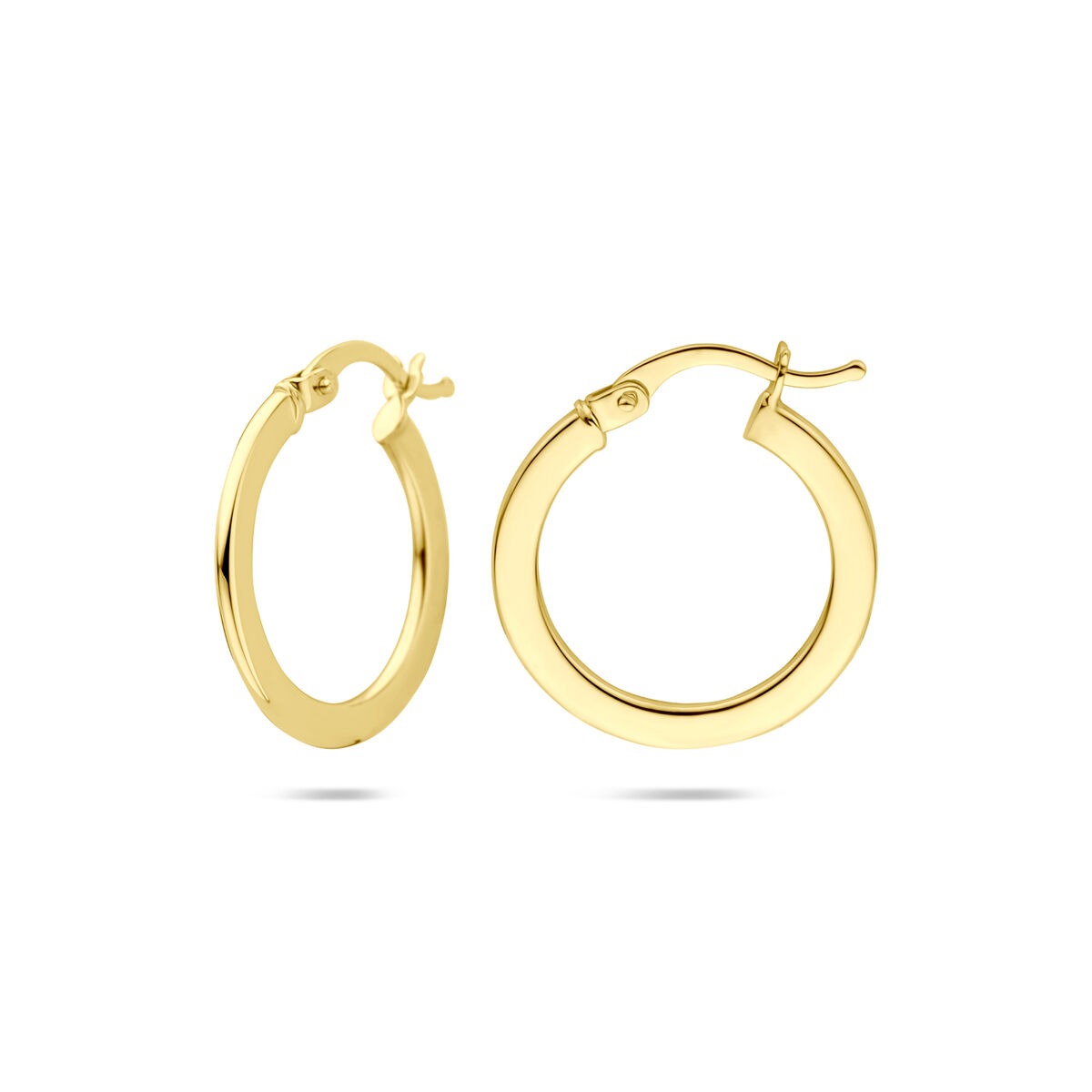 Créoles en or jaune 14k – 21 x 1 mm
