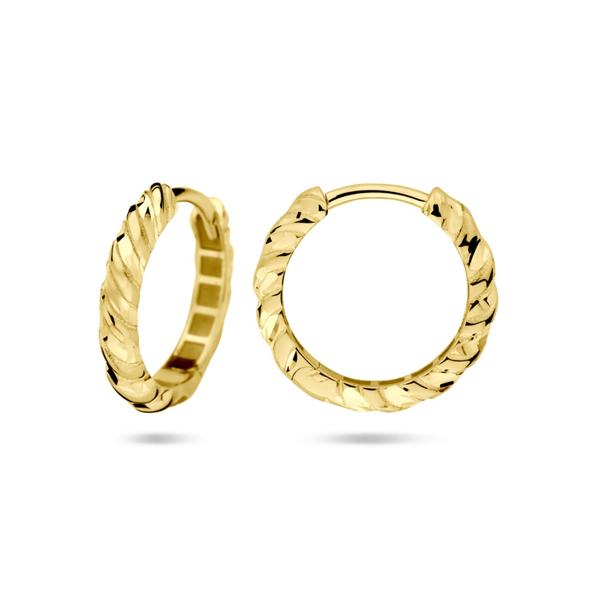 Créoles en or jaune 14k
