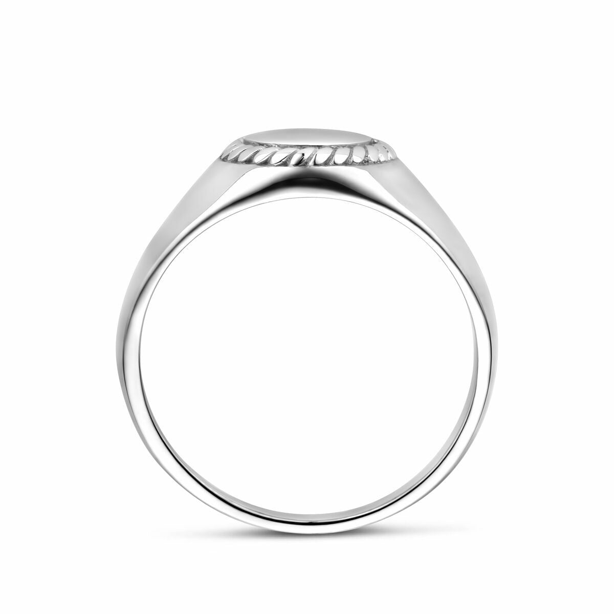 Bague chevalière pour femme – rhodié argent 925