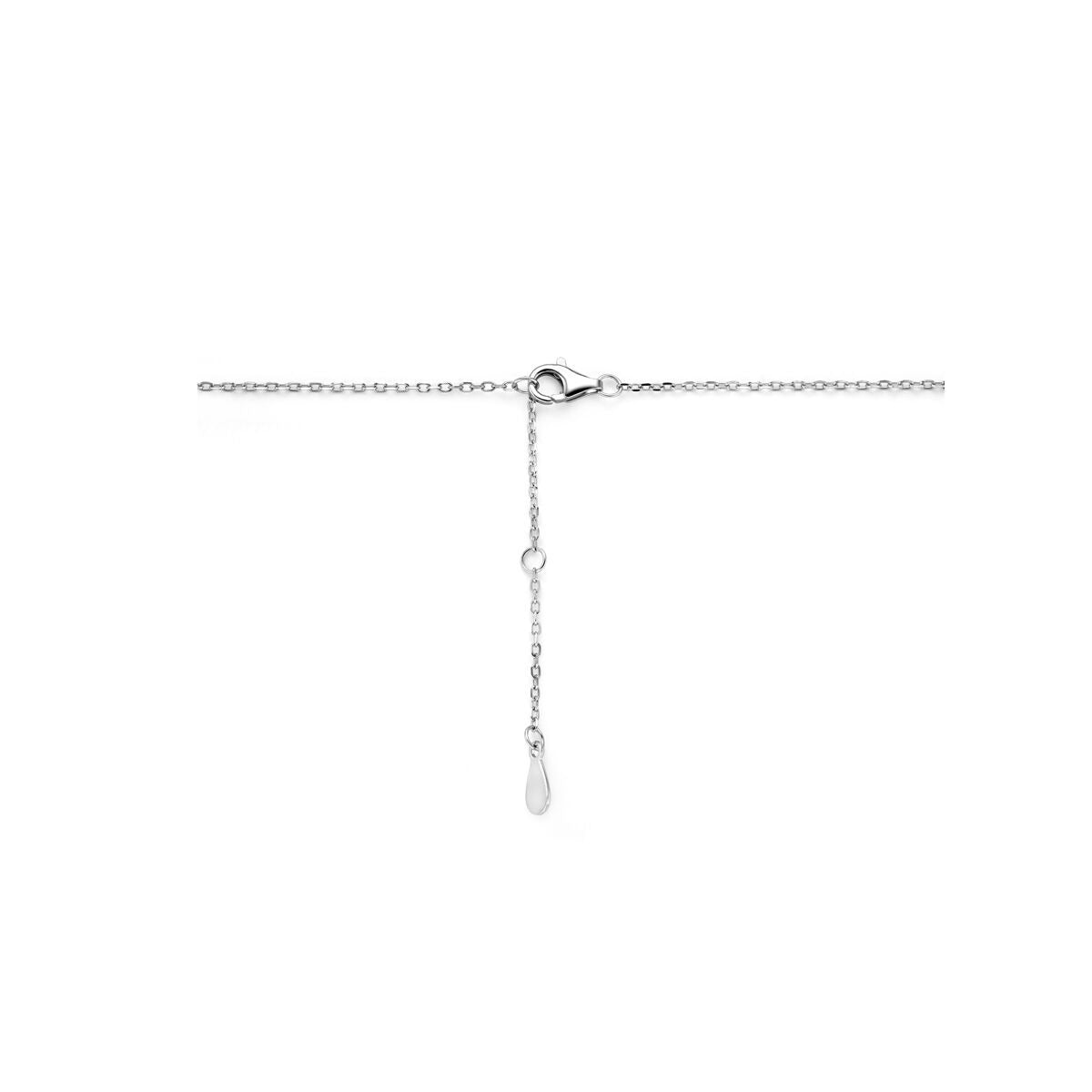Collier en argent rhodié Infinity cœur avec zircone