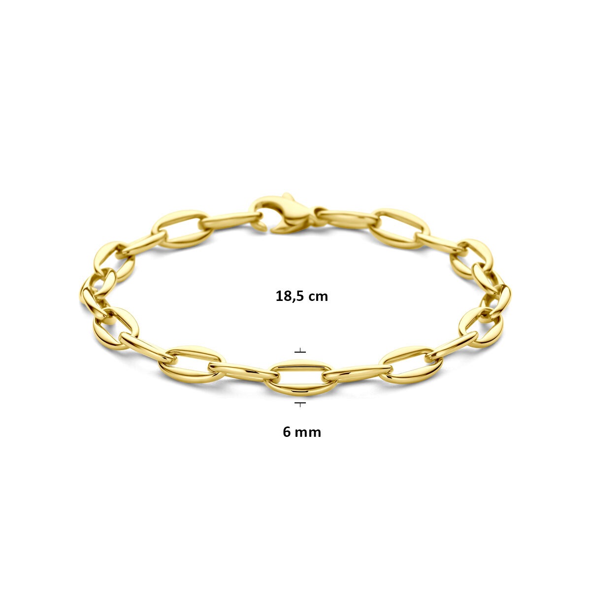 Bracelet en maille ancre en or jaune 14k pour femme
