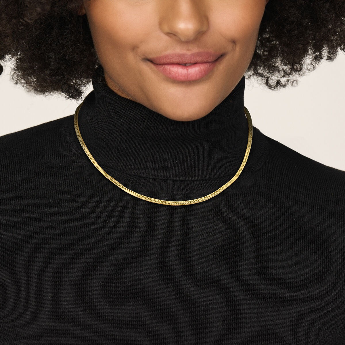 Collier pour femme en or jaune 14k avec noyau en argent