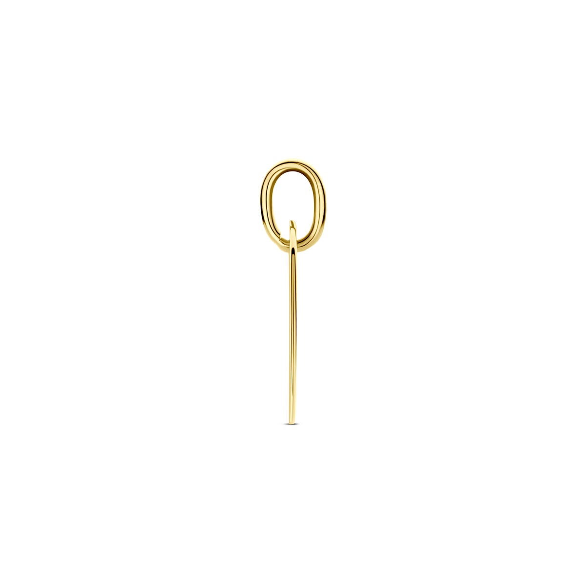 Collier en or jaune 14k avec pendentif en forme de cœur